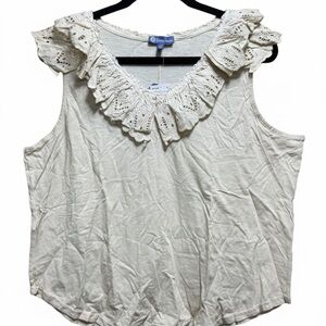 Democracy NWT ruffle tank top Size 1X 

PTP 21.5